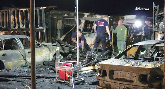 Hemet residents flee explosive carport firet - Cover Image