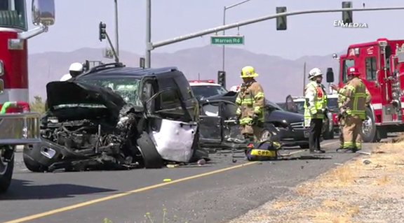 Multi-Vehicle pileup in Hemet resulting in majo - Cover Image